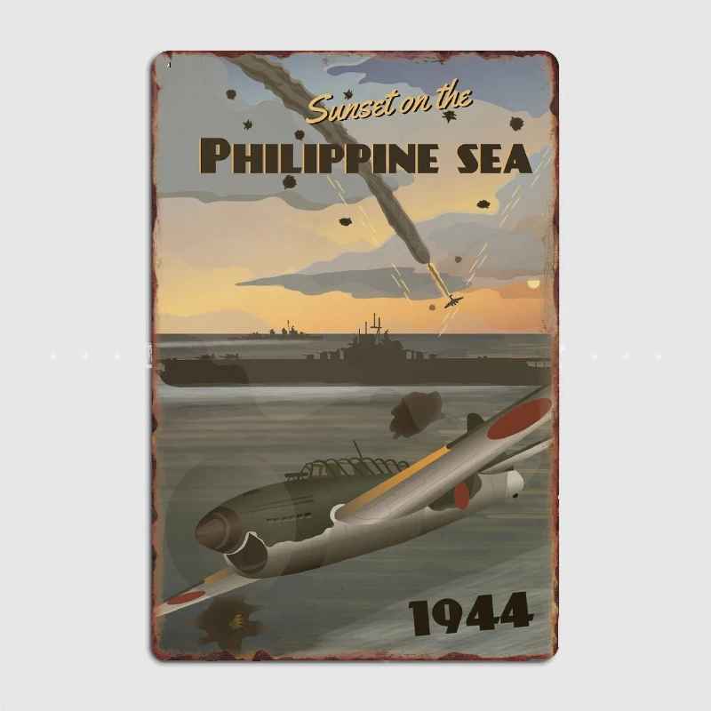 

Philippine Sea Turkey Shoot Travel Poster Metal Poster Garage Decoration Living Room Cinema Living Room Custom Tin Sign Poster