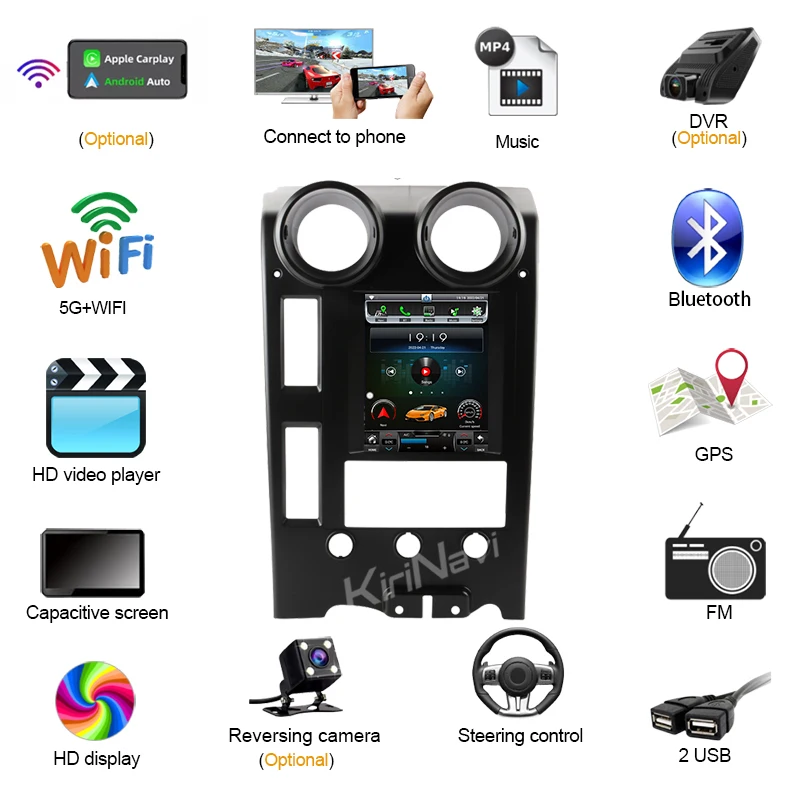 Автомагнитола Kirinavi для Hummer H2 2004-2007 Android 11 автомобильное радио DVD мультимедийный
