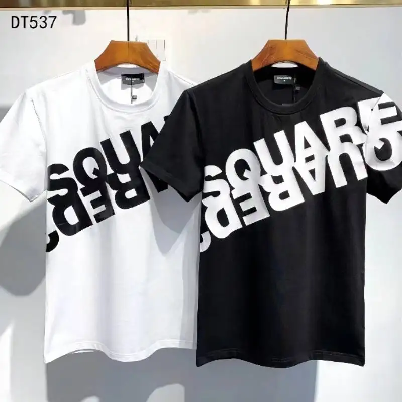 

Dsquared2 Women/Men's Clothing Creative Letter Print Fashionon Cotton Summer Tops T Shirts DT537#