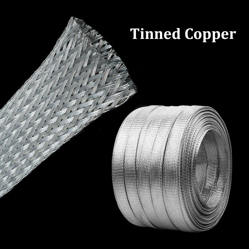 1 ~ 20 м медная плетеная втулка 2 4 6 8 10 12 14 16 18 20 25 28 мм из чистой меди, луженая медь, расширяемая экранированная сигнальная металлическая оболочка