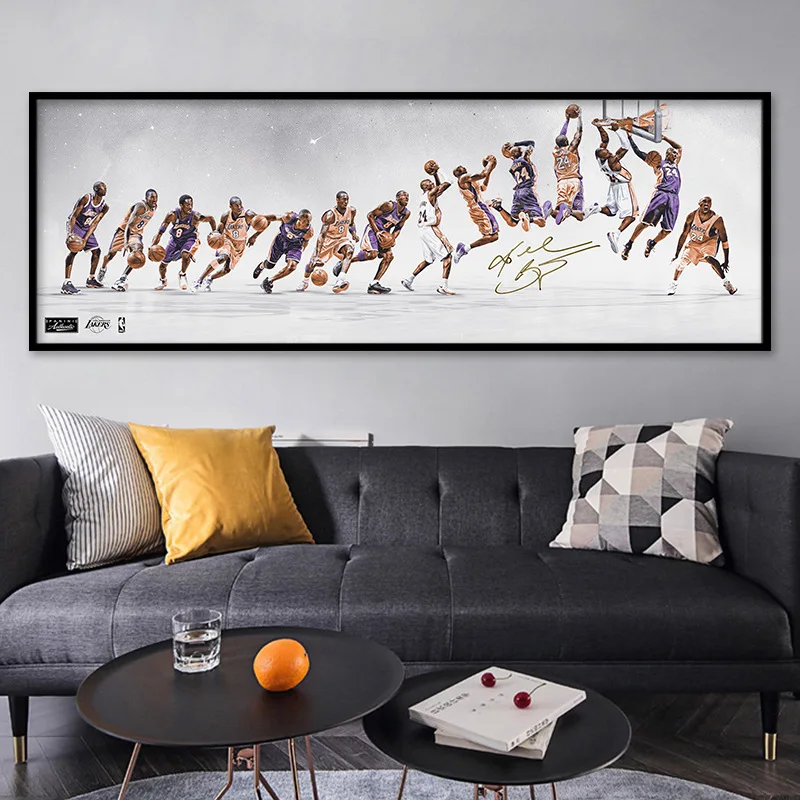 

Basketball Star Canvas Painting NBA Commemorative Poster Classic Slam Dunk Wall Art Pictures for Living Room Home Decor Murals