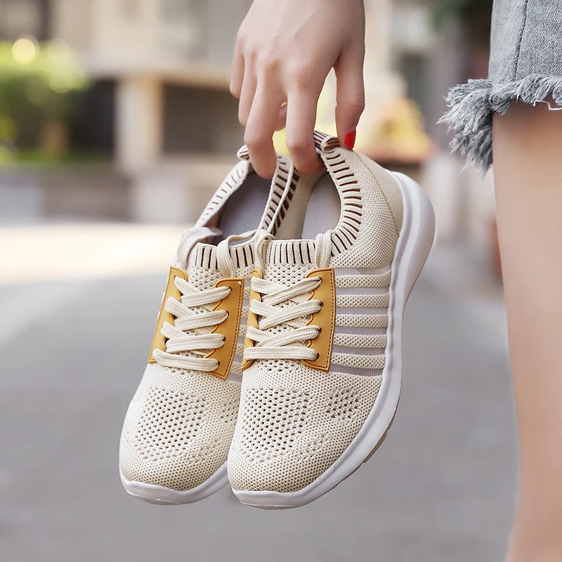 Women Walking Shoes Knit Sock  Sneakers Womans Sport Shoes Outdoors Breathable Trainers