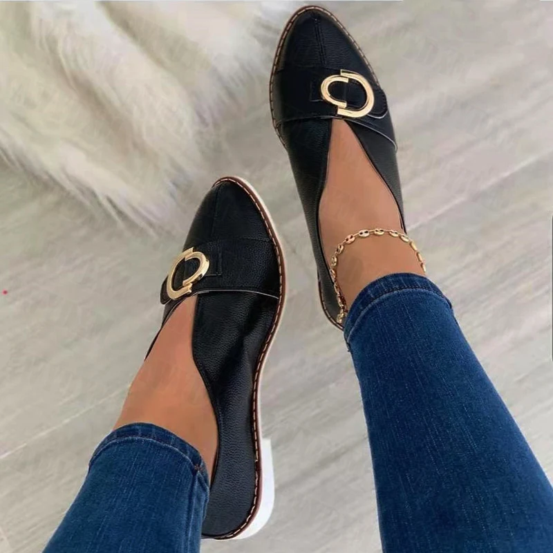 

Ladies Shoes Spring New Fashion Trend Pointed Toe Sandals Breathable Comfortable Soft Flat Ladies Casual Shoes Chaussures Plates