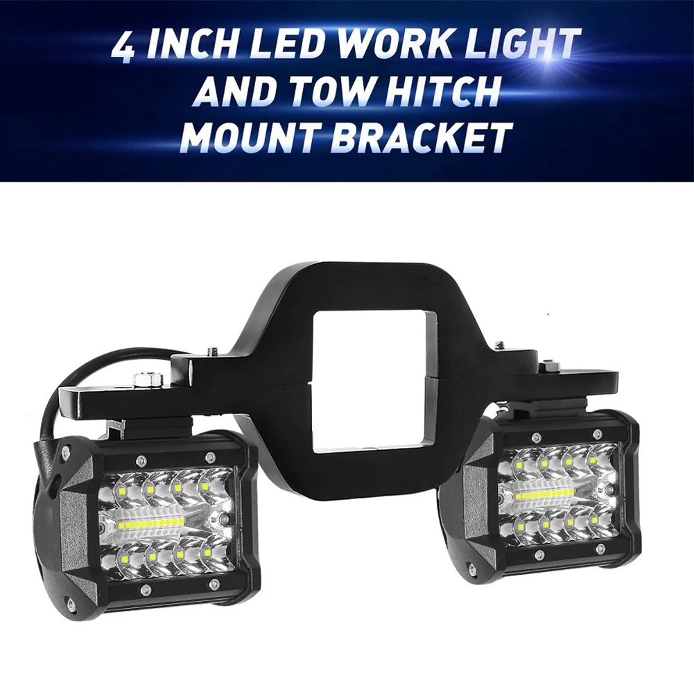 

Towbar Mounting Bracket 4 Inch Combination LED Work Light Pod For Truck Backup Reverse Lights Search Light Rear Fog Lamp