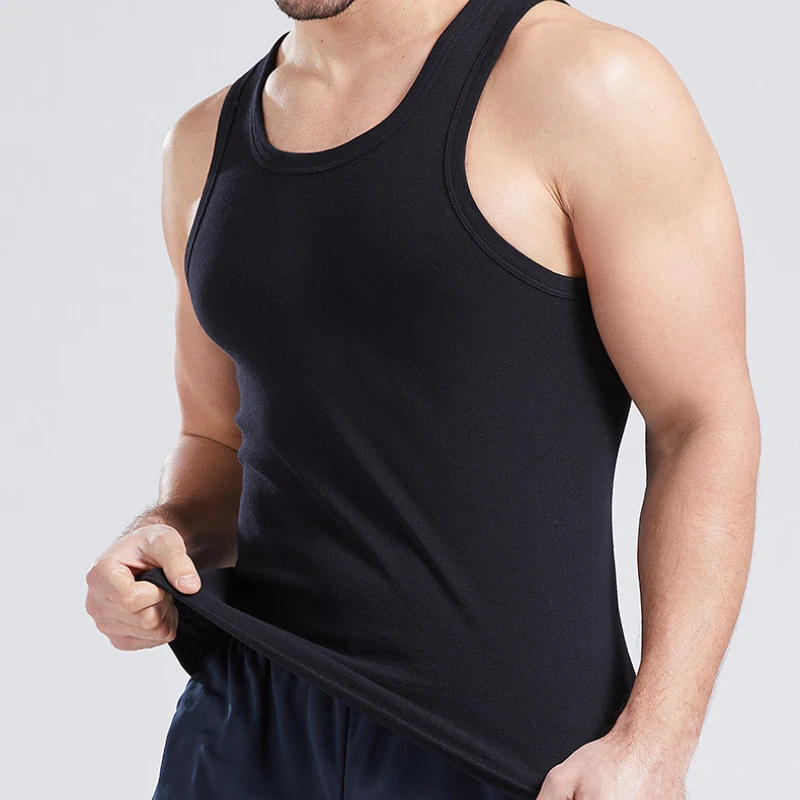 

Мужская Базовая однотонная майка, Джерси, повседневные рубашки