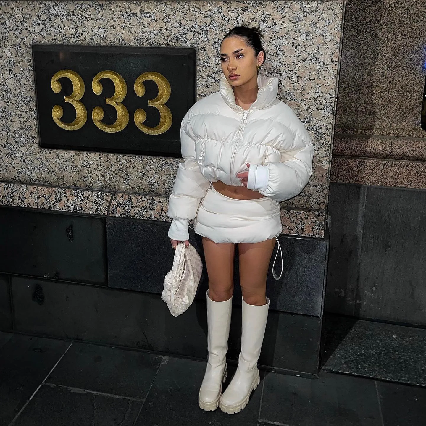 Stand-Up Zipper Drawstring Short Sections of Cotton Clothing Female Hot Girls Dewy Personality Long-Sleeved Warm Suit Tide