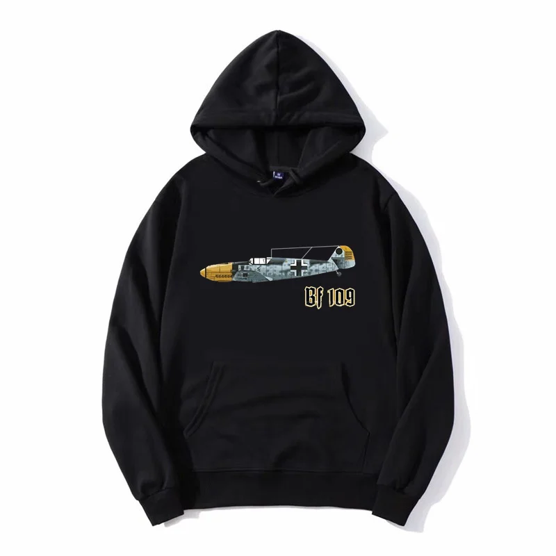 

Luftwaffe Bf109 Warbird Fighter Ww2 Aircraft Men Unisex Fleece Oversized Hoodies Sweatshirt Hoody Streetwear