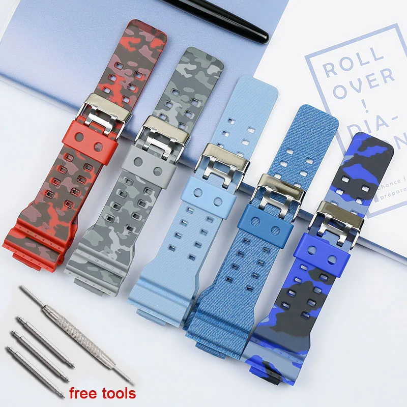 

Bracelet for Casio G-SHOCK GA110 GD120 GLS100 GAX100 GA-100 GD100 Resin Watch Strap Replace Silicone Sport Watch Band