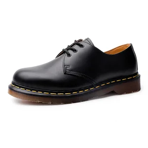 Comfortable casual leather boots flat cargo shoes English style small leather shoes
