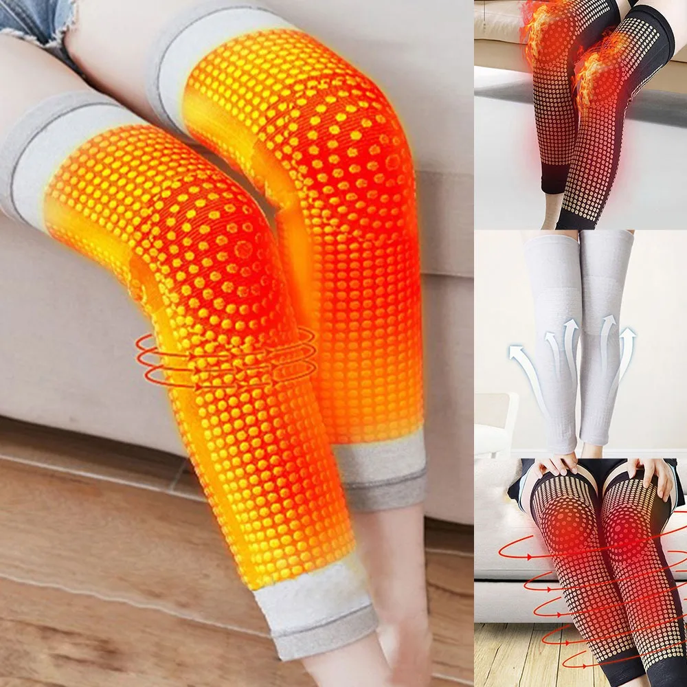 1pair Self-Heating Knee Pads Protector Leg Support Brace Wrap For Arthritis Joint Pain Relief Injury Recovery Massager - купить по