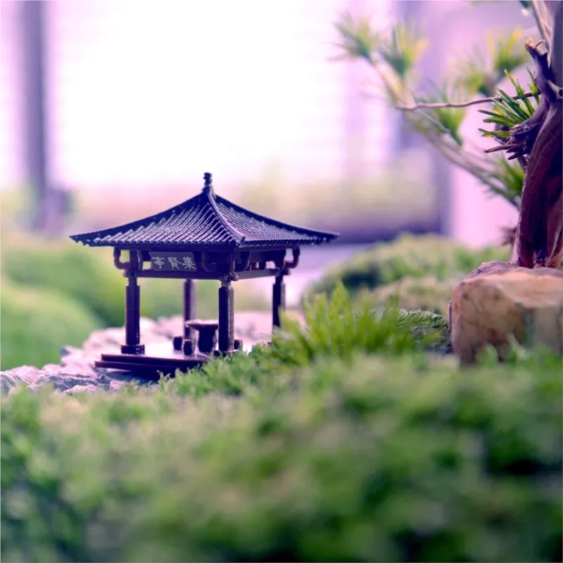 Ретро 3D печать квадратный павильон Jixian Pavilion Китайская древняя архитектура микро