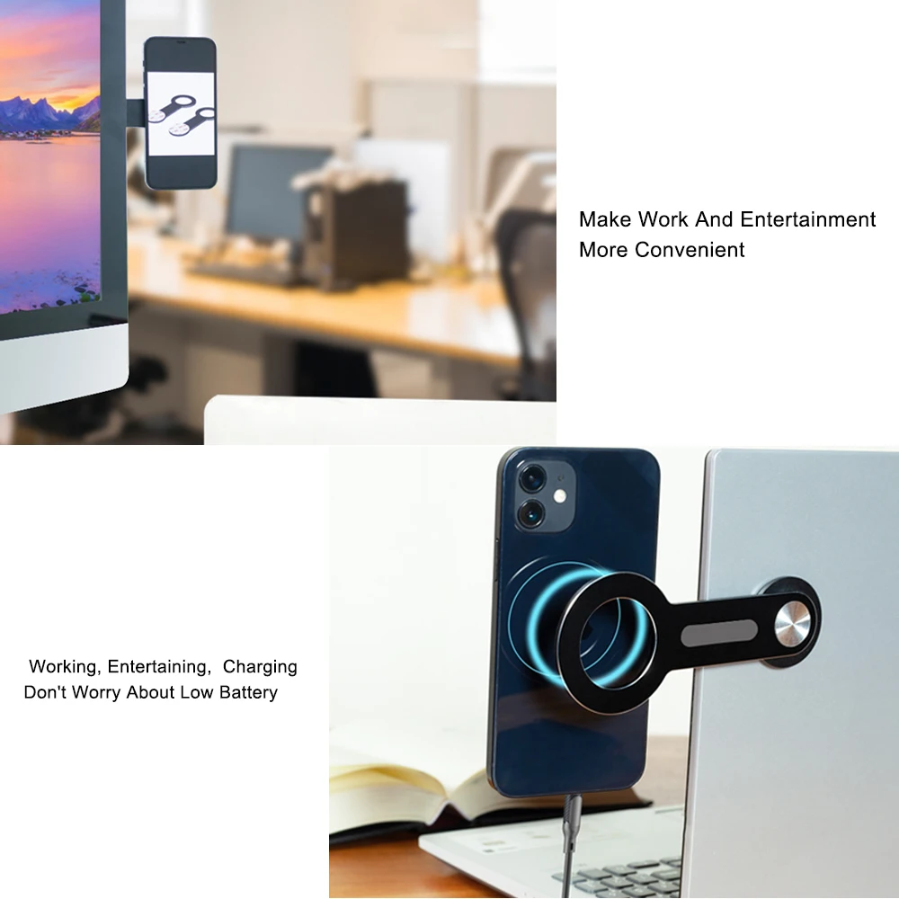 magnetic phone holder for iphone 12 pro metal laptop phone stand for iphone 13 holder side mount tablet for imac bracket free global shipping