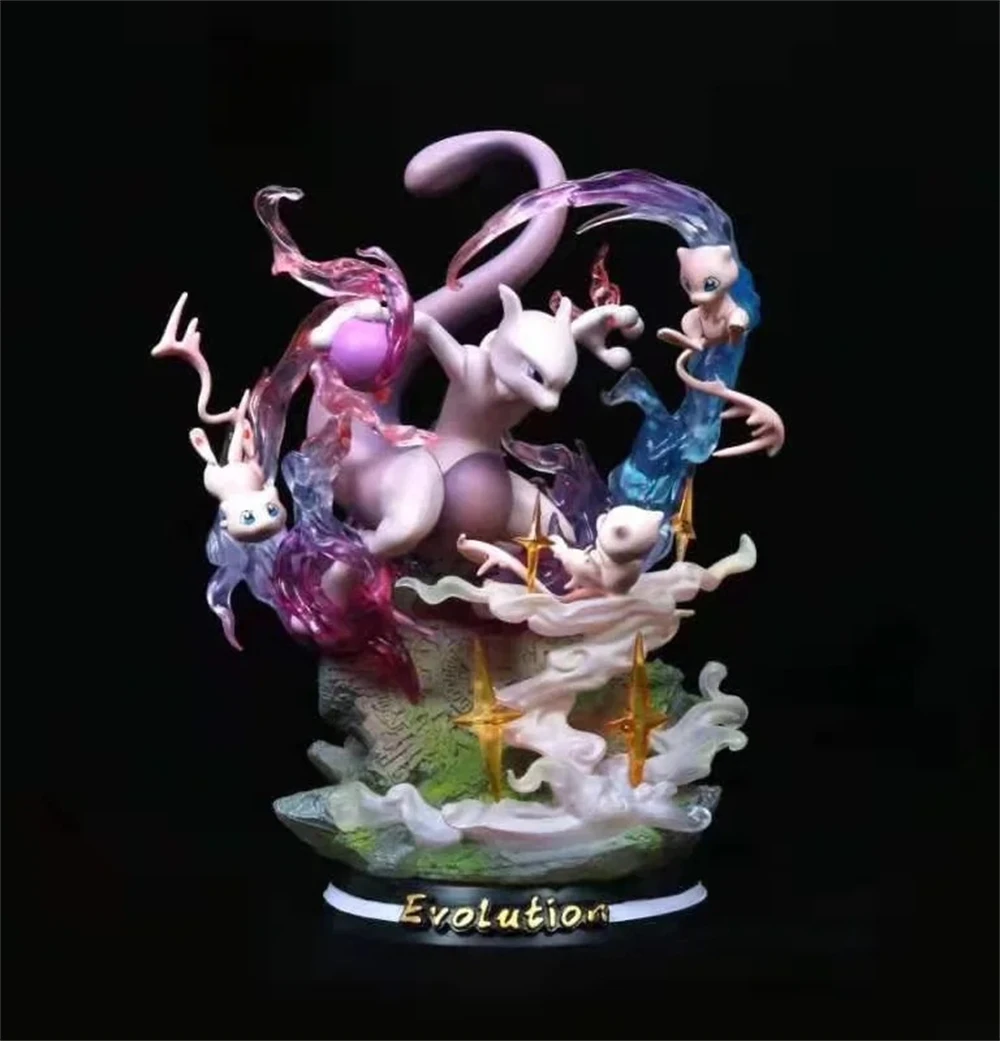27 см Kawaii Anime Pokemon Mewtwo Mewtu Evolution Ver. GK ПВХ Фигурка Игровая Статуя Коллекционная Модель