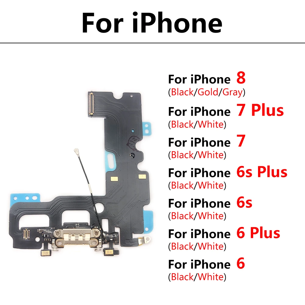 USB Charging Dock Jack Plug Socket Port Connector Charger Data Flex Cable For Iphone 6 6S 7 8 Plus