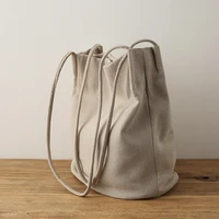 women environmental linen bucket handbag women casual daily reusable jute farbic shoulder bag 2022 female soft simple design bag