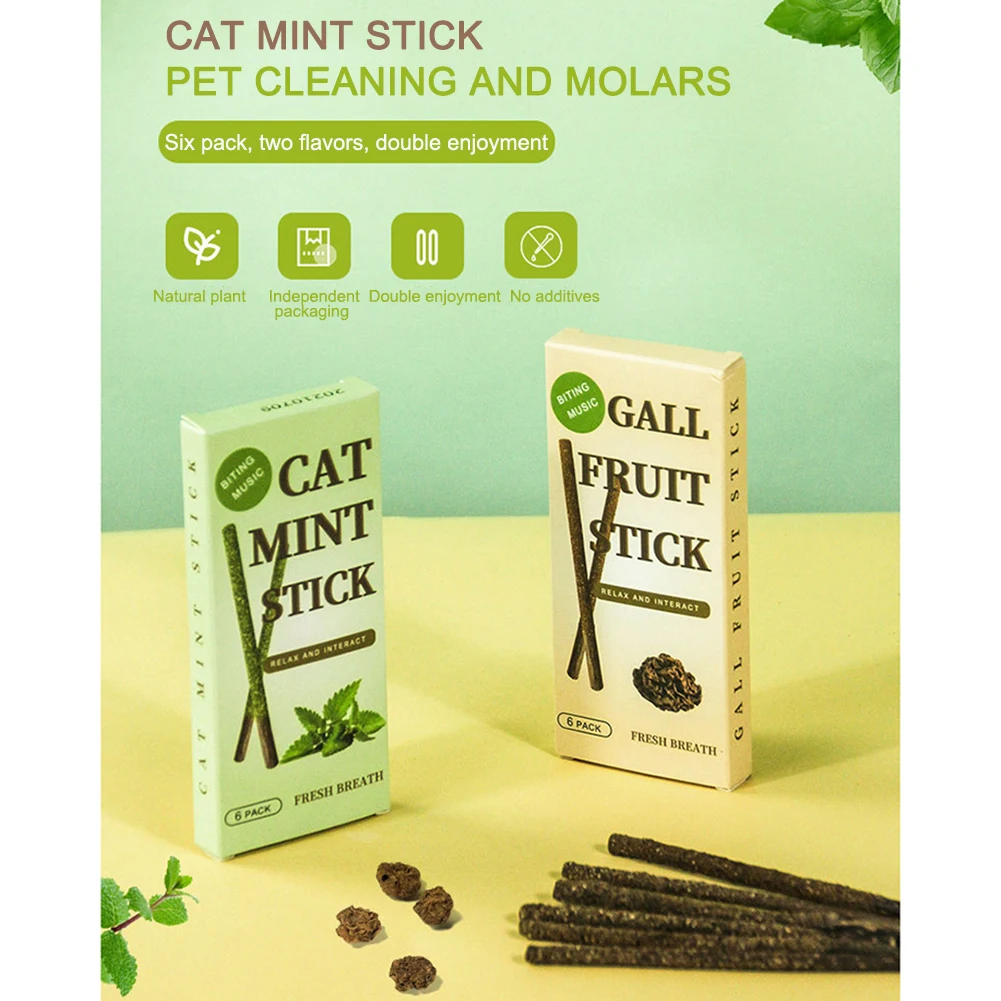 6 шт. палочки для чистки зубов кошек и животных |