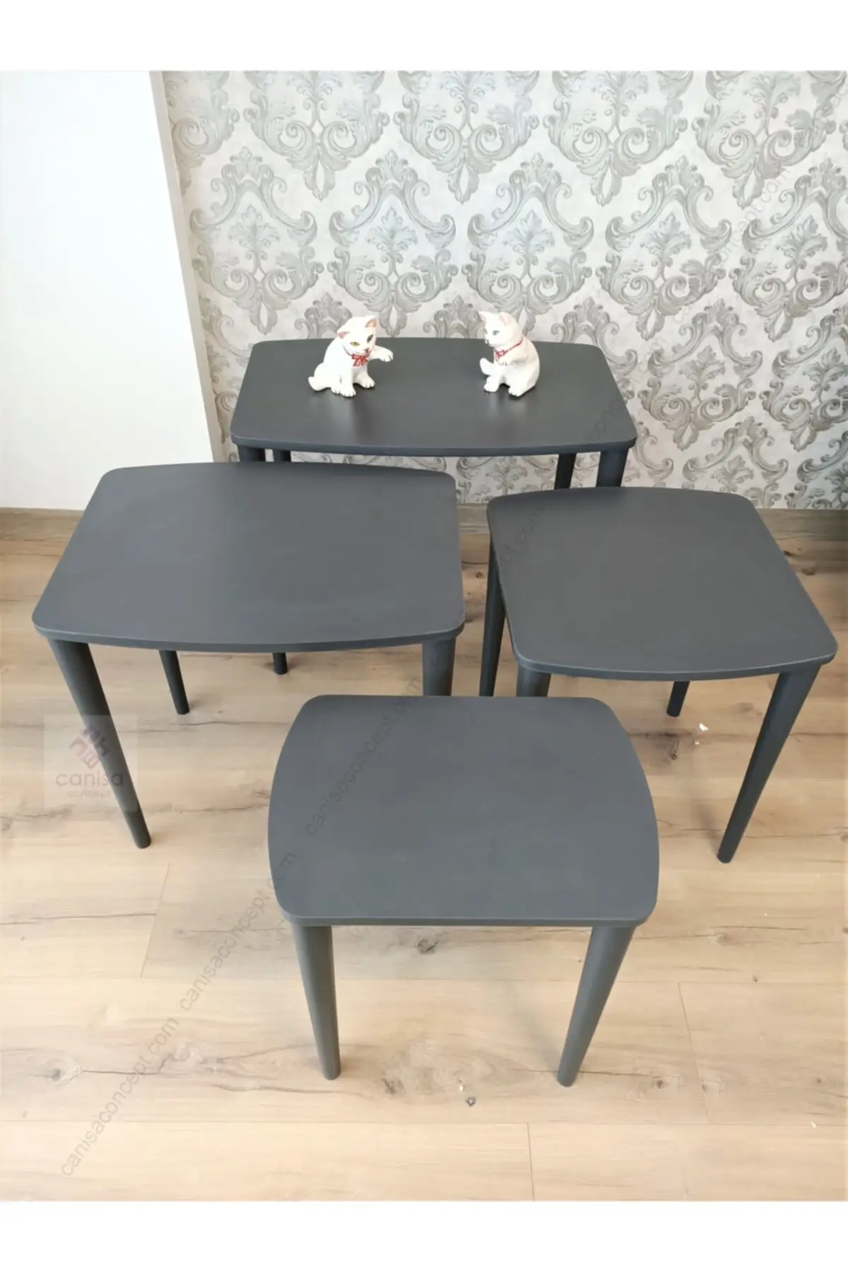 

Modern Swan Series Mdf Zigon Coffee table Set-4 Pcs coffe table
