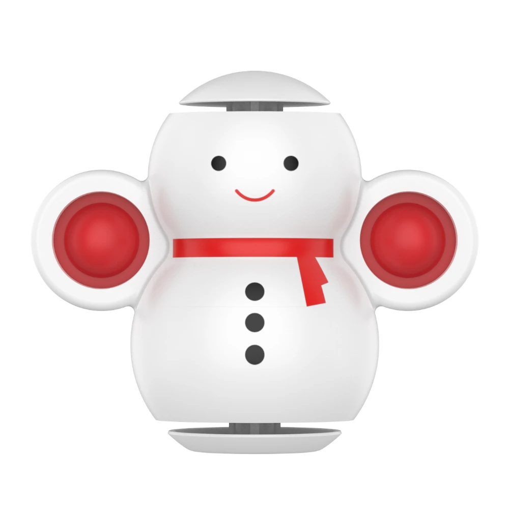 

Snowman Spinning Top Fidget Toys Push Pop Rotary Sensory Press Bubble Stress Relief Ball Christmas Gift Baby Kids Autism Gift