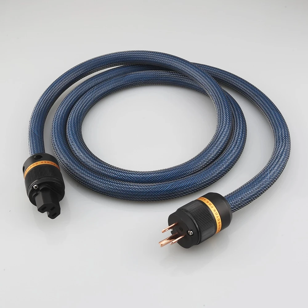 Audiocrast P111 посеребренный ЭМС экранированный сетевой кабель переменного тока с виборгом Чистая медь США Разъем питания HIFI US кабель питания