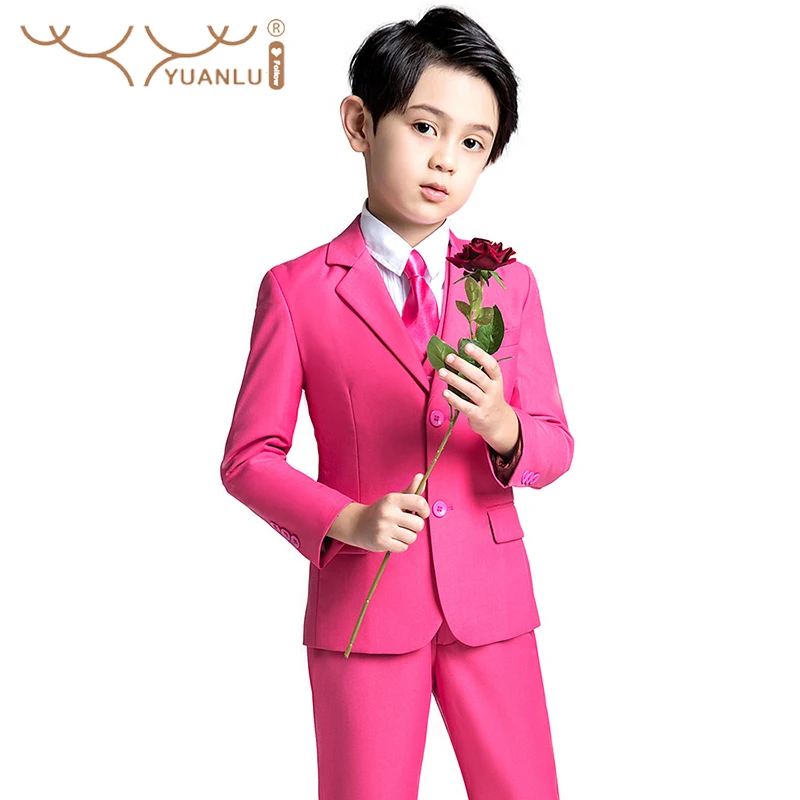 Boys Suits Boys Formal Suit Jacquard Suit Formal Suit Kids Wedding Suit Tuxedo 5pcs