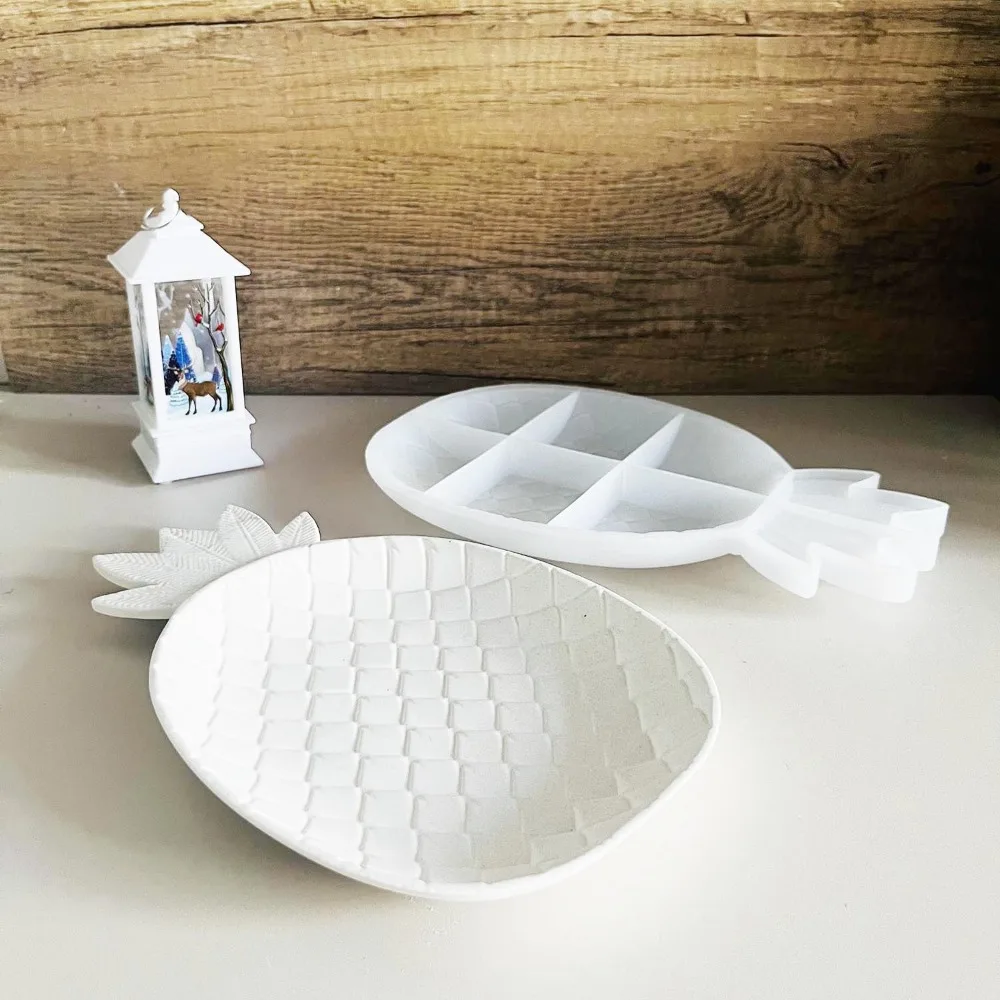 Формы в виде листьев бетонных подносов ананасов посуды силиконовая форма сделай