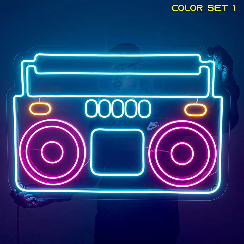 Custom Neon Sign Made Tape Recorder Bar Party Club vibe Bedroom Light Personality Wall Decorate Boy Girl Gift
