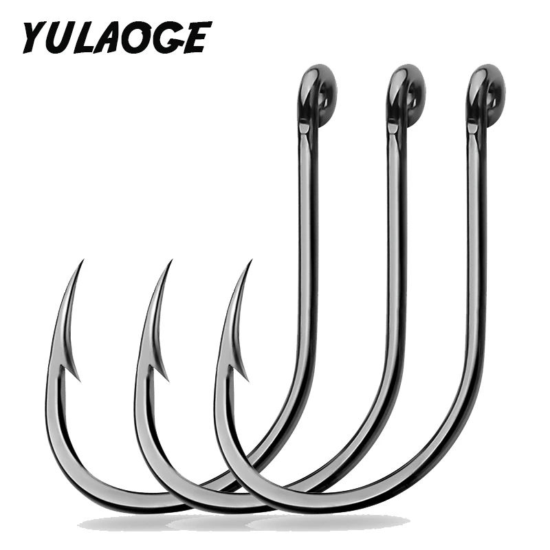 

50PCS Carp fishing hook Barbed circle hooks fly fishing Sharp hooks carbon steel Sea Tackle Accessories hook fish worm hooks