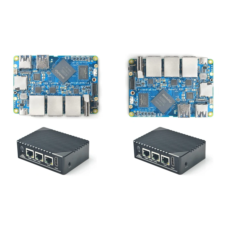 

Nanopi R5S Router A55 RK3568 Development Board Openwrt HDMI-Compatible 2.0 2.5G Gigabit Network Port Mini Router