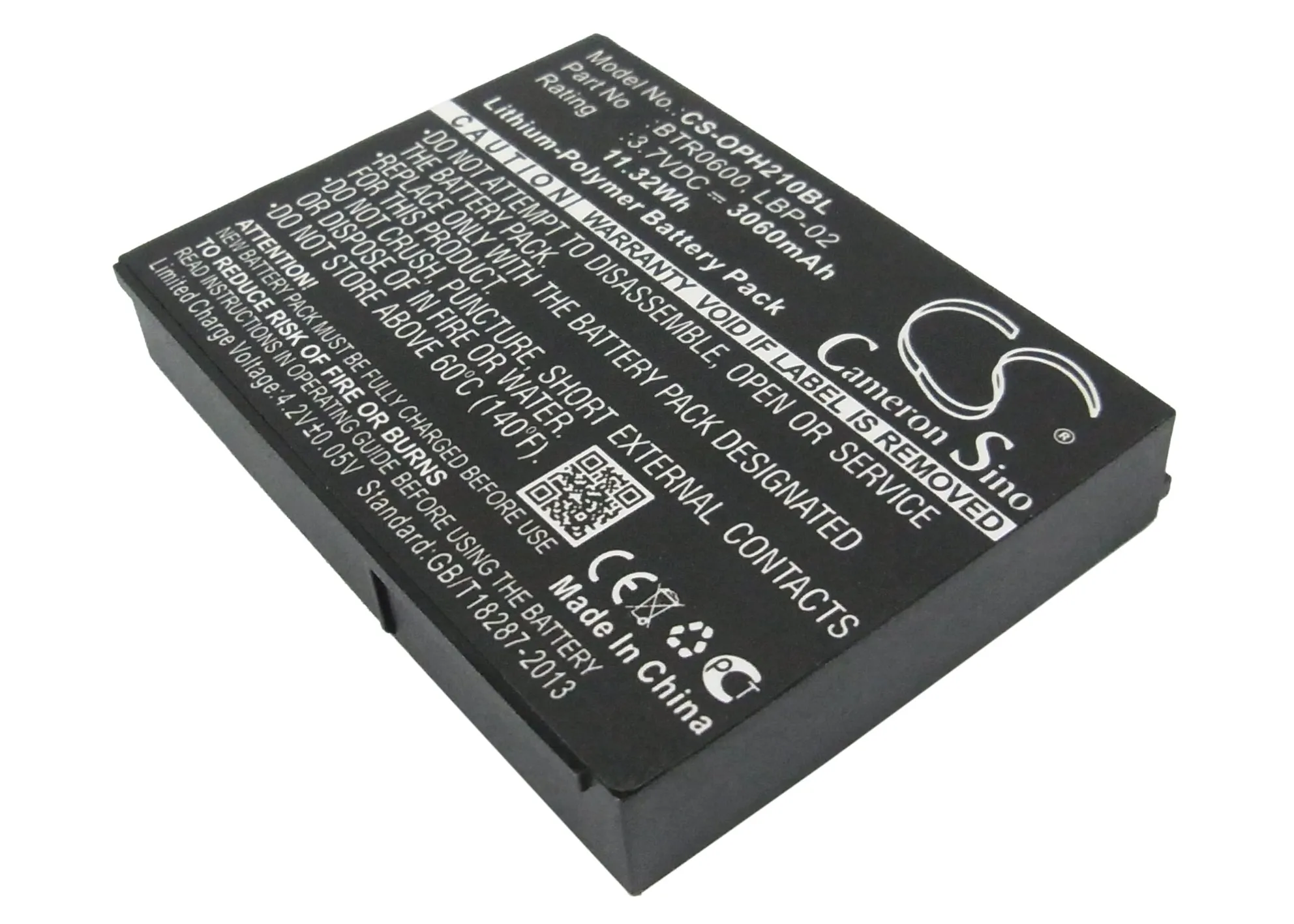 

CS Barcode Scanner Battery for Opticon H21 H22 H21 1D H21 1D alpha H21 1D qwerty H21 2D H21 2 H-25 Fits LBP-02 BTR0600 3060mAh