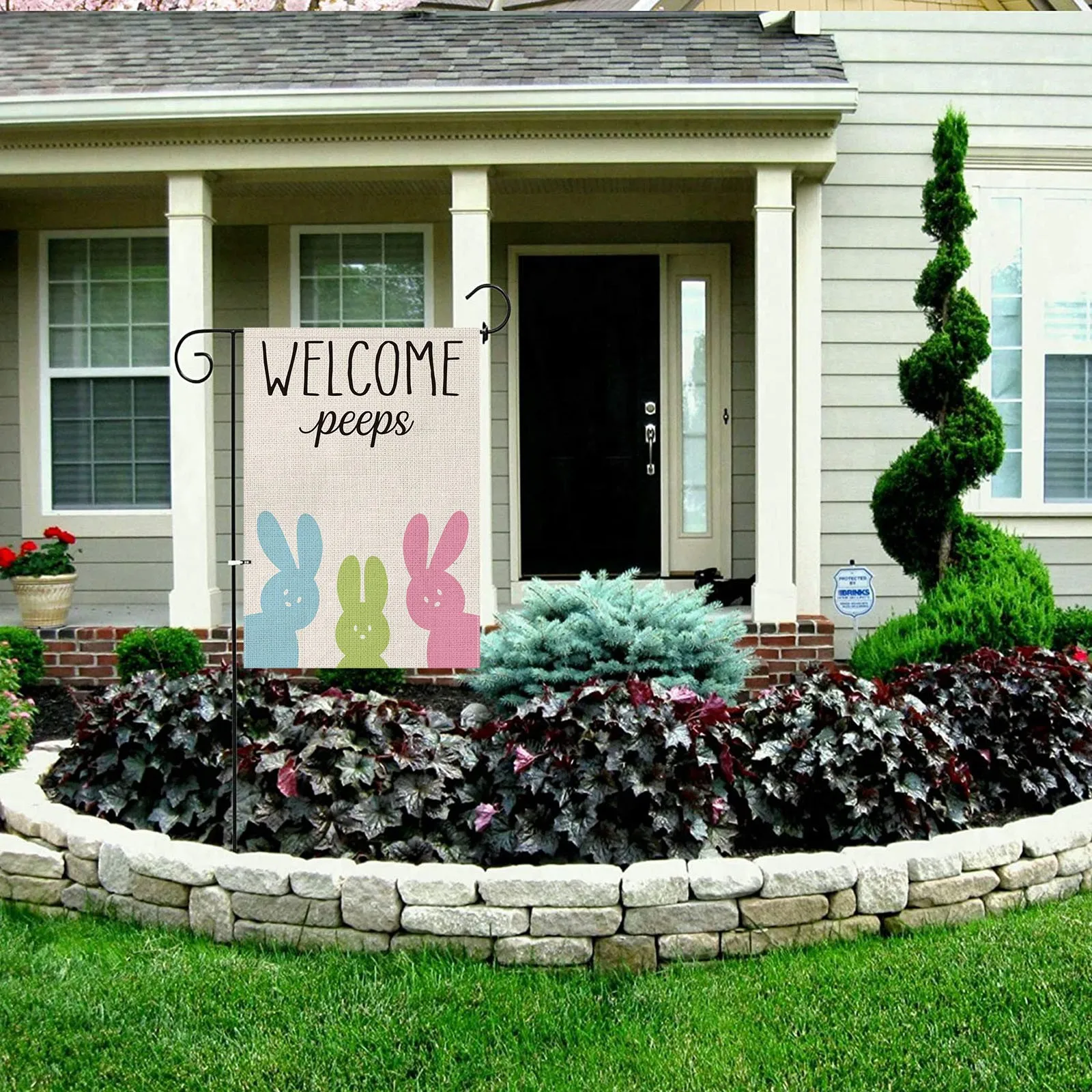 Двусторонний Пасхальный декоративный флаг вертикальные пасхальные садовые