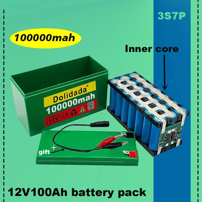 The new 12 volt 3s7p lithium ion battery100Ah is suitable for outdoor lighting of agricultural sprayer sound reserve battery. |