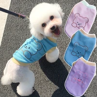 embroidery figures dog shirt dog clothes for small dogs summer chihuahua tshirt cute puppy vest yorkshire terrier pet clothes