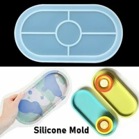 resin mold silicone tray epoxy storage coaster crystal mold oval tray mold diy ceramic clay casting tool cup mat art home decor
