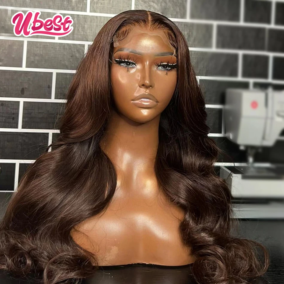 Brown Orange Lace Front Wig HD Transparent Lace Frontal Wig 13x6 Body Wave Lace Front Wig 30 inch Malaysian Hair Wig For Women