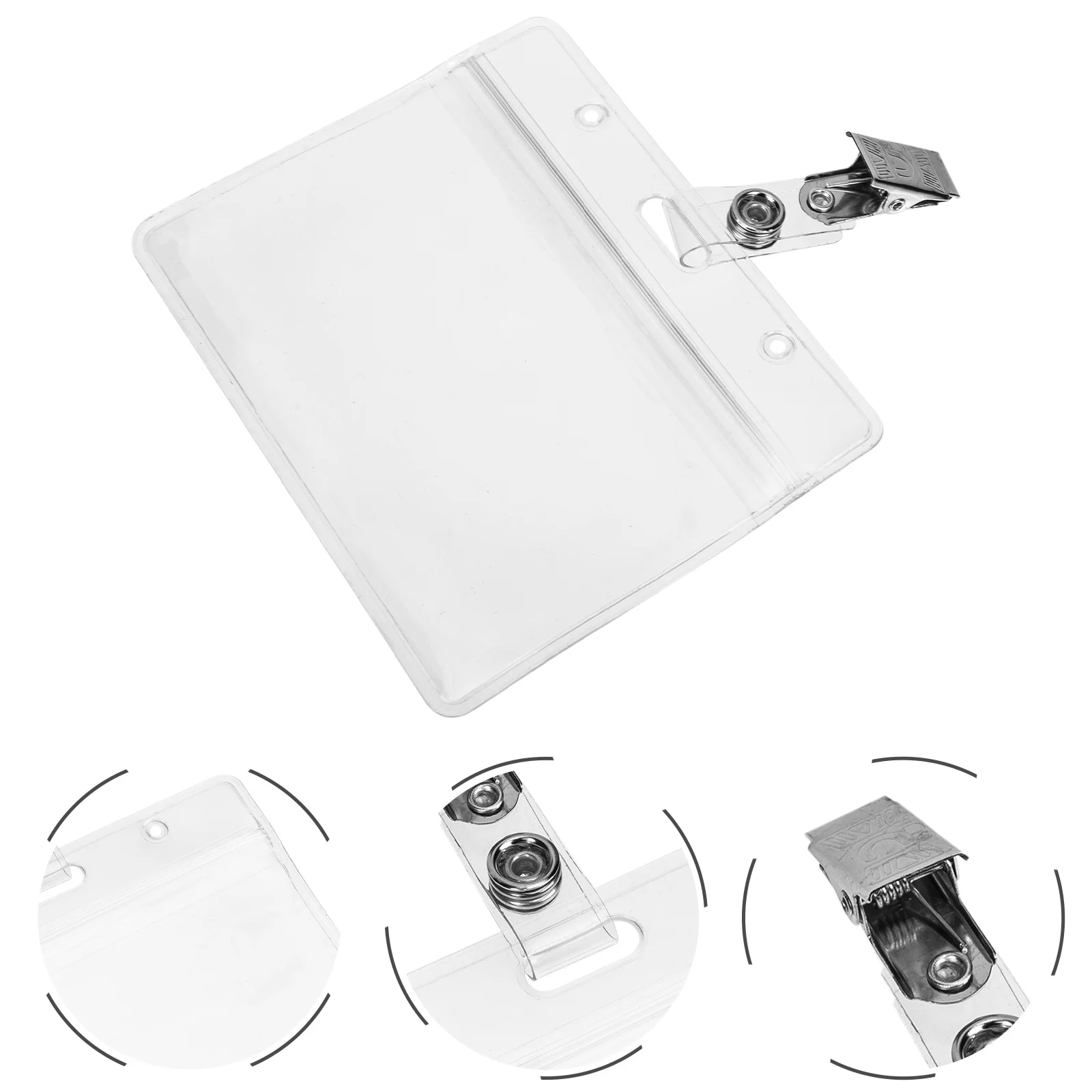 

Holder Badgename Id Key Clipringstags Clear Sleeve Keychain Tag Sleevesholders Case Horizontal Clips Work Business Nurse