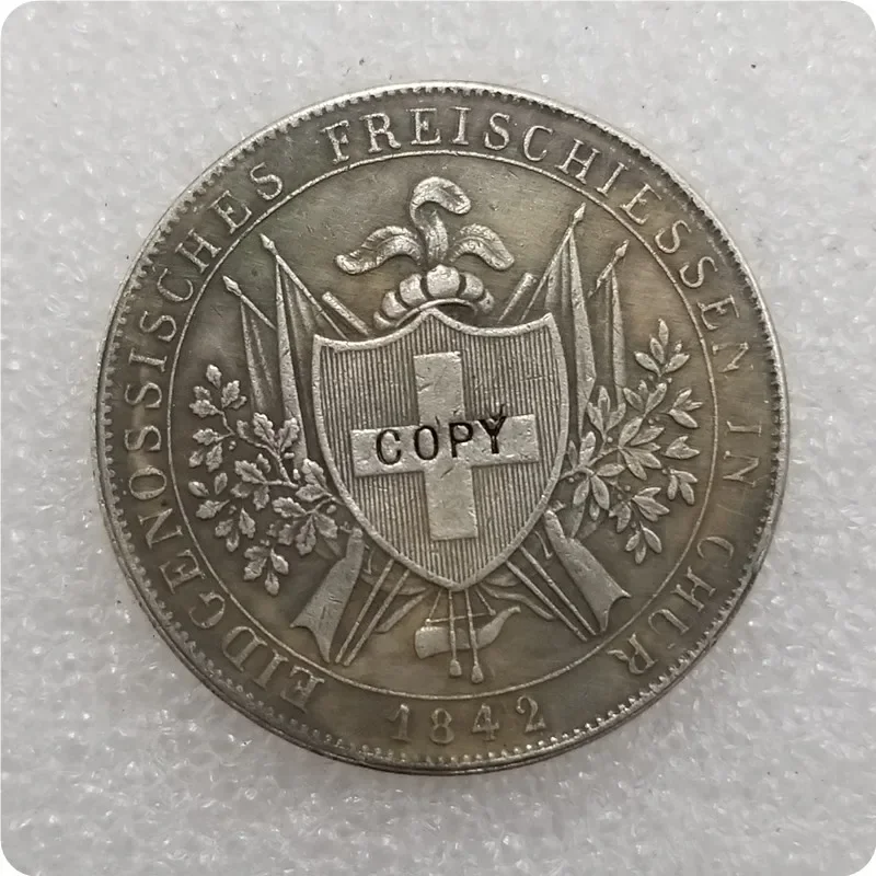 1842 Швейцария 4 Франкен Копия монеты памятные монеты-реплики монет медали