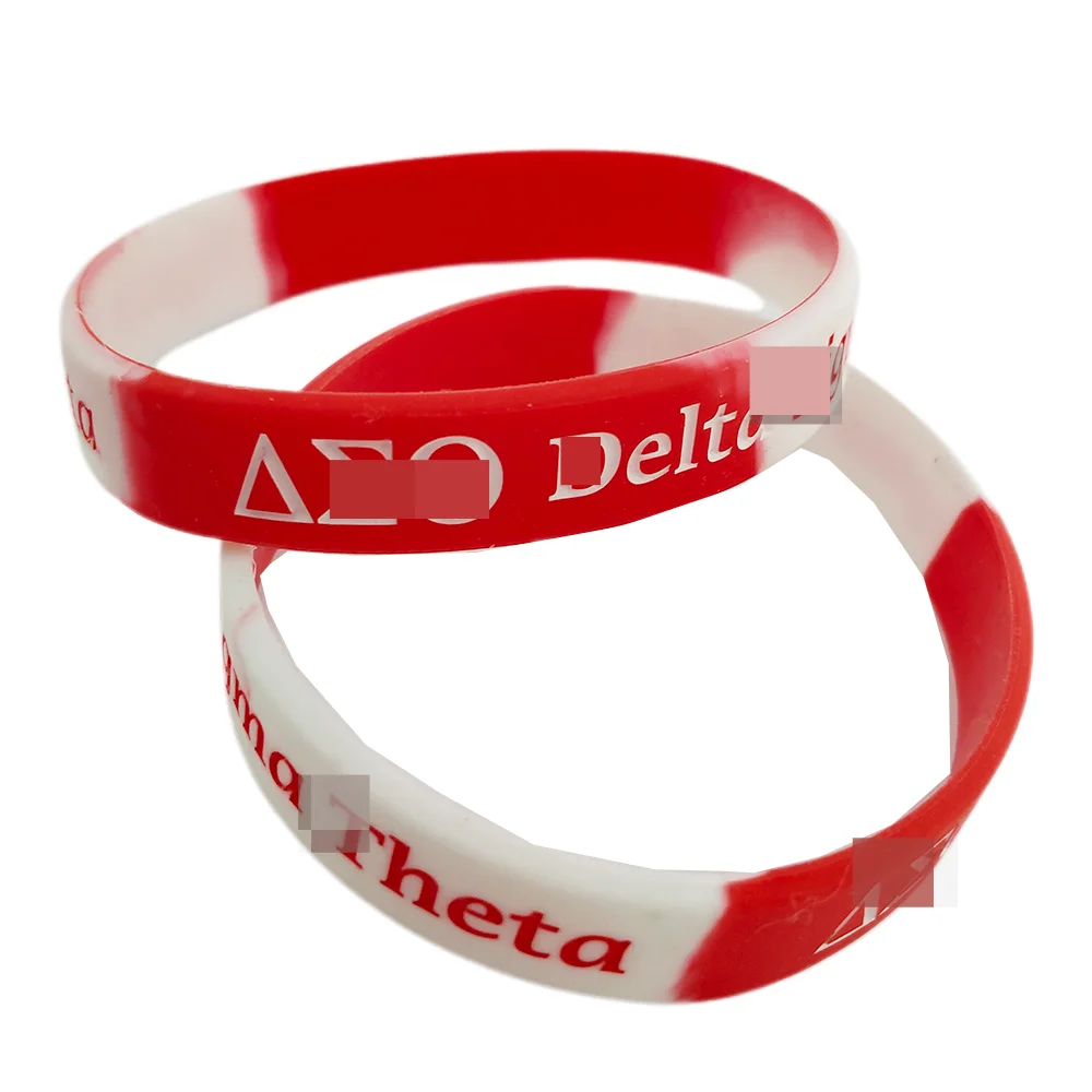 Greek Sorority 202*12*2mm  width Custom Silicone Bracelet for Promotion Activity  Wristband Personalized Hand Band DIY armband