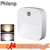 wireless light control sensor led night light eu us plug night lights for baby kids bedside bedroom corridor lamp lighting