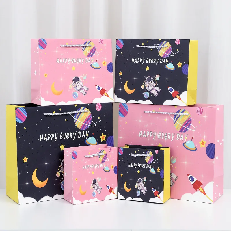 

2022 Stobag 10Pcs Packing Box Donuts Gift Cute Universe Birthday Children'S Day Student Starry Sky Gift Packaging & Party Favors