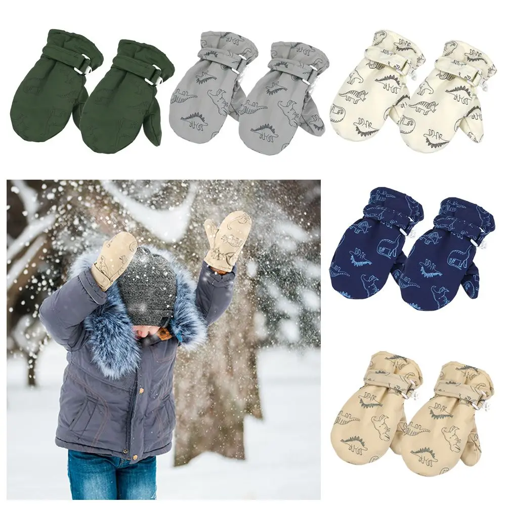 

Детские зимние нескользящие спортивные варежки с героями мультфильмов для мальчиков и девочек, плотные теплые водонепроницаемые детские лыжные перчатки