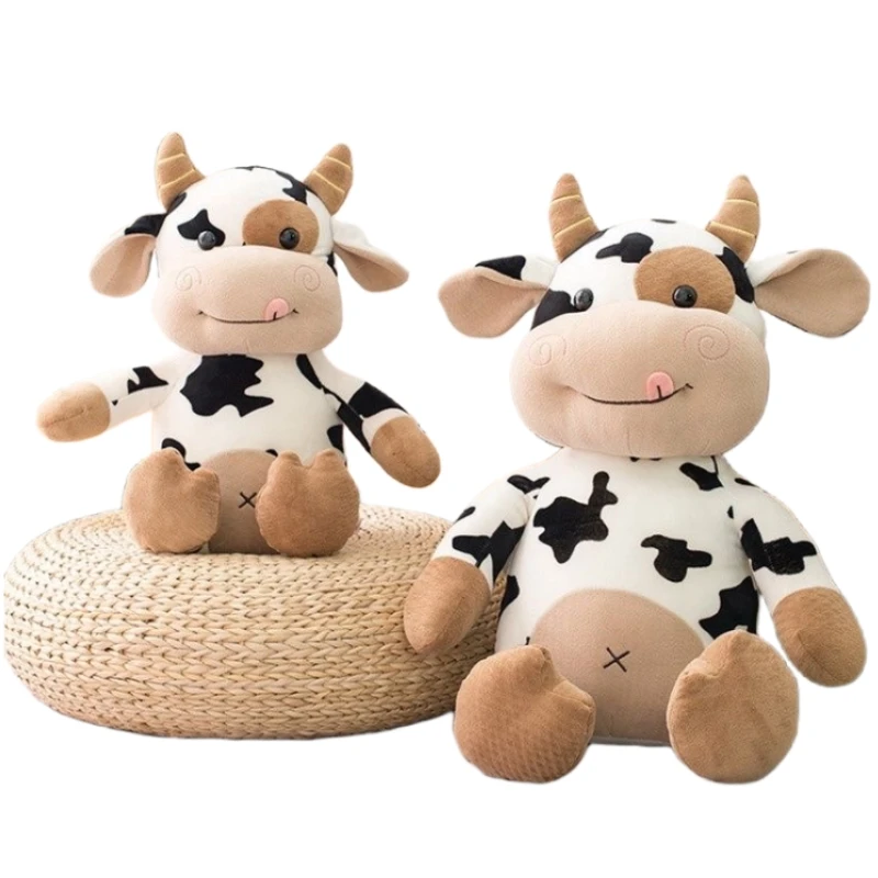 

30/40/50/75cm Animal Cartoon Cows Stuffed Plush Toy Kawaii Cattle Comfortable Soft Doll Children Birthday Present Christmas Gift
