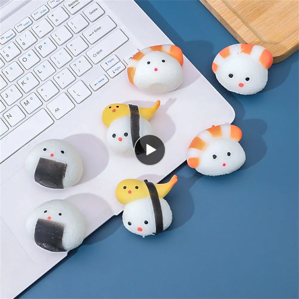 

Cute Stress Relief Toys Kneading Music Decompression Sushi Pinch Toys Spoof Creative