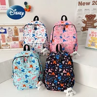 disney mickey new girls backpack cartoon cute childrens schoolbag luxury brand fashion trend boys and girls leisure travel bag