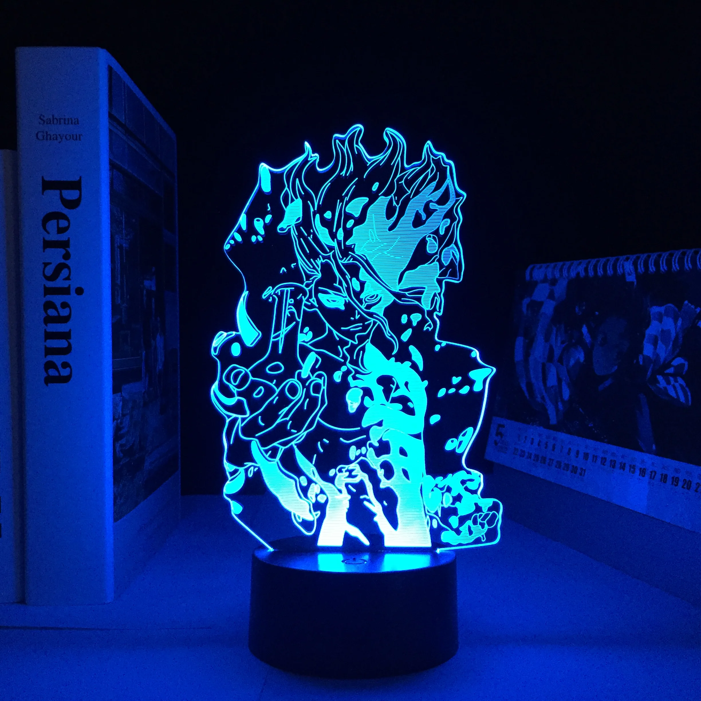 

Dr Stones Anime Figure 3D Table Lamp For Kids Birthday Gift Bedroom Decor Night Light Manga Dr Stone Acrylic 3d LED Night Light