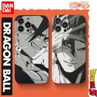 bandai brand dragon ball son goku and vegeta black silicon phone case for iphone xr xs max 8plus 11 12 13mini 13 pro max cases