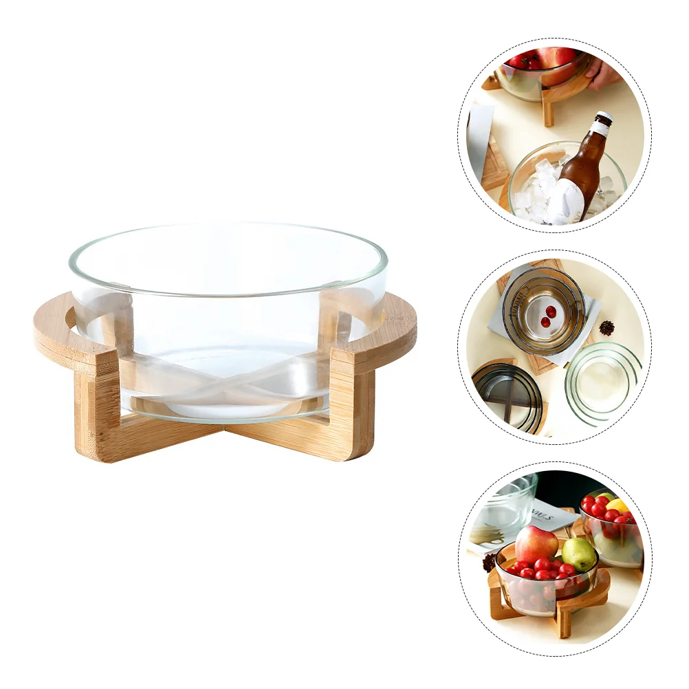 

Bowl Household Salad Kitchen Tableware Clear Cutlery Glass Dessert Meal Containers Tray