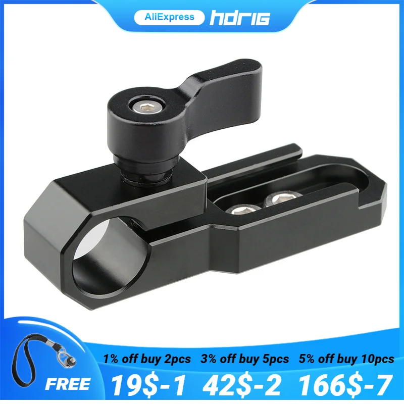 

Однорычажный зажим HDRIG для DSLR-камеры 15 мм с холодным башмаком (черный и красный) подходит для 15-миллиметровой рельсовой системы для DSLR GH5 Emos100 ...