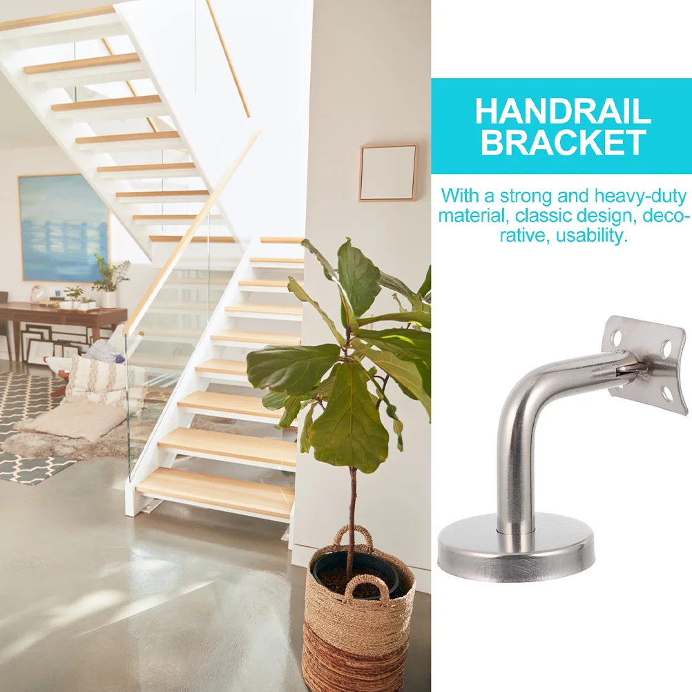 

Staircase Handrail Bracket Stairway Railing Brackets Holder Stairs Deck Supports Stainless Steel Indoor Banister Wall Mounted