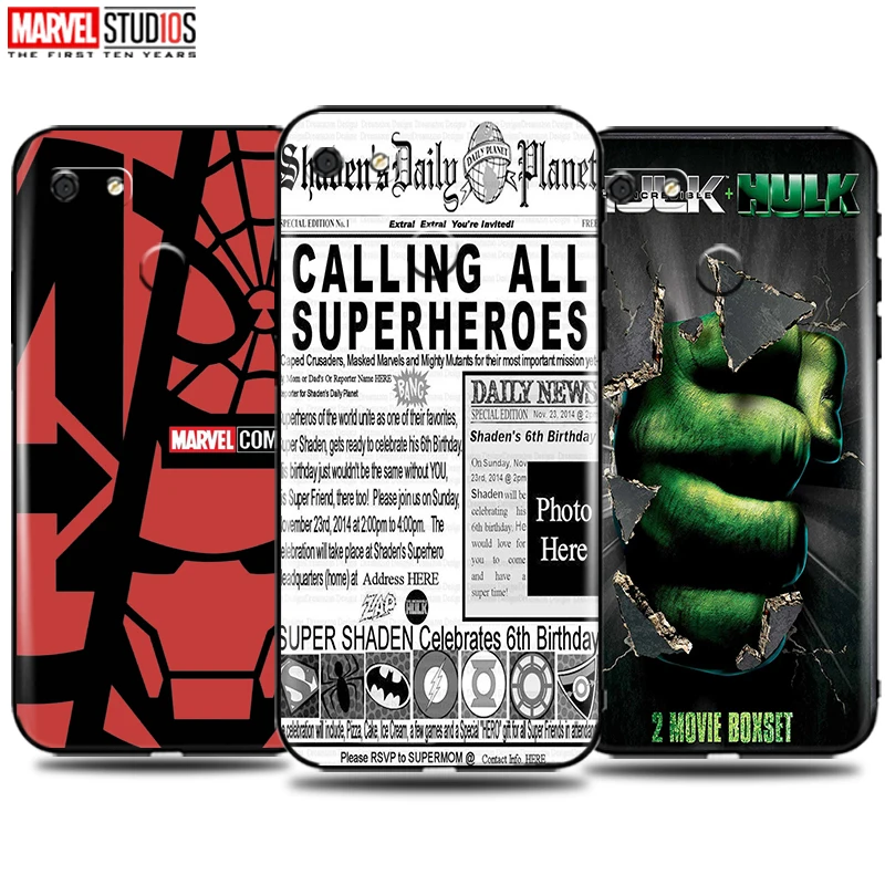 

Marvel Avengers Phone Case For Huawei Honor 7S Carcasa Ultra-Thin Coque Black