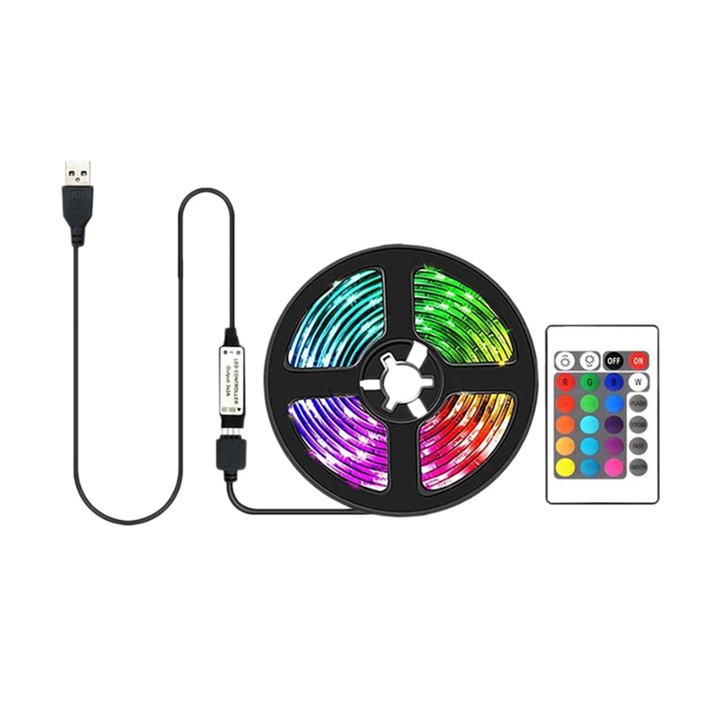 

Led Lights With Non-Waterproof 5050Rgb Remote Control USB Tv Background Light 5V Color Changing Atmosphere Light